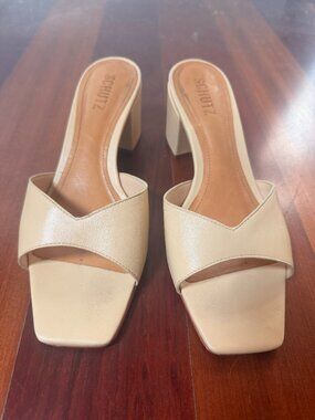 Schutz Slide mule sandal with a block heel- Size 8.5